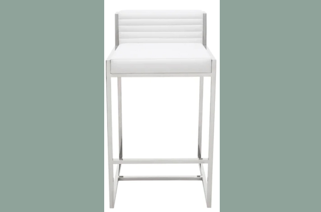 How To Choose White Leather Bar Stools Canada   White Leather Counter Heigh 