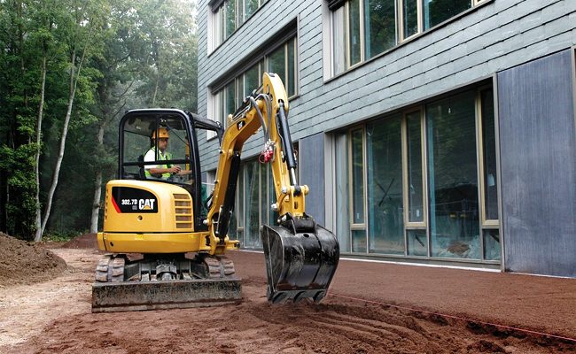 hiring a mini excavator from a construction equipment rental company